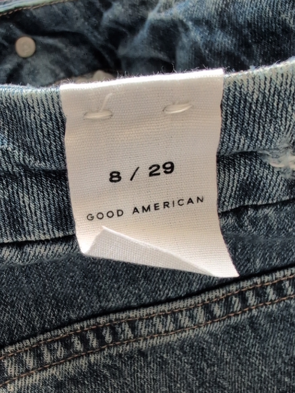 New Good American Good Boy Double Slit Ankle Jeans Size 8 - Picture 17 of 17